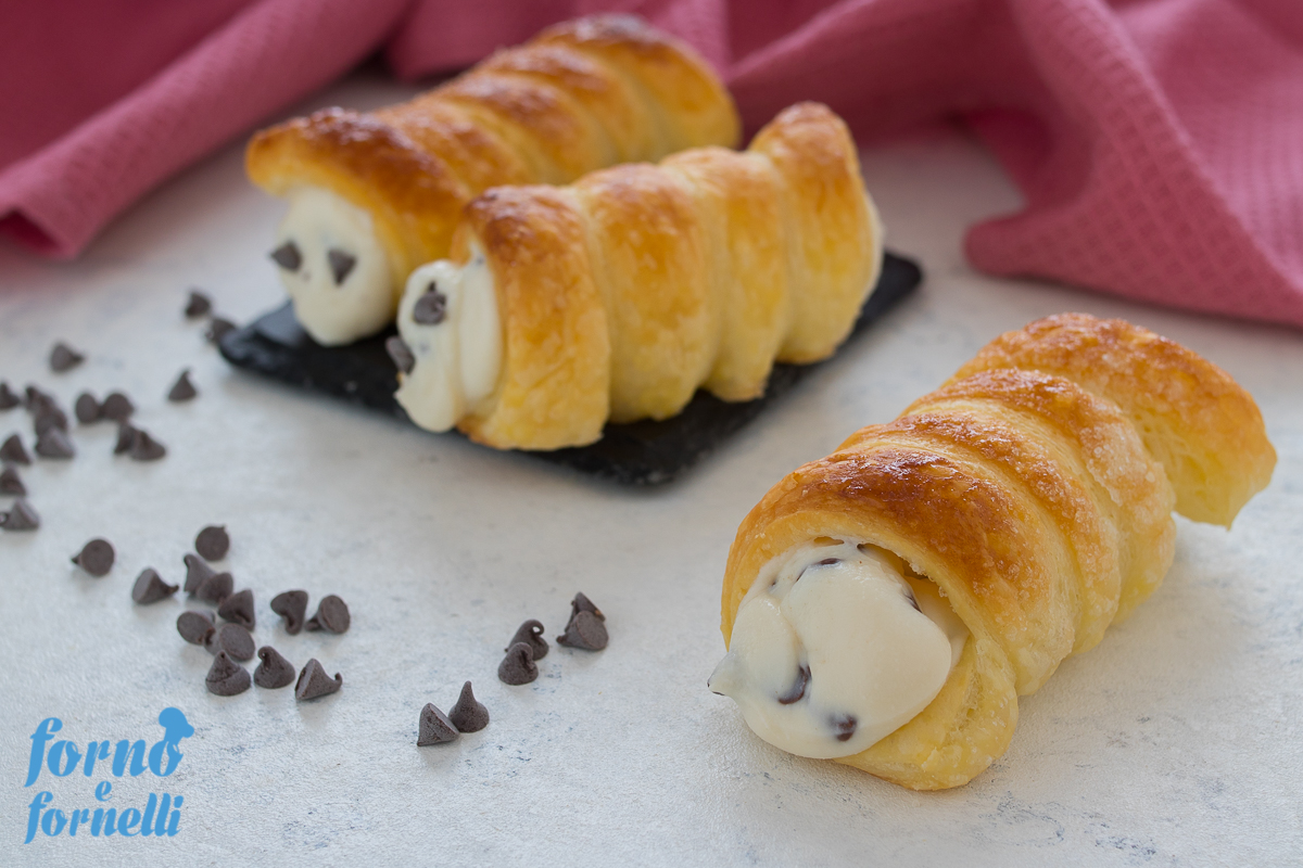 Puff Pastry Cannoli with Ricotta and Chocolate