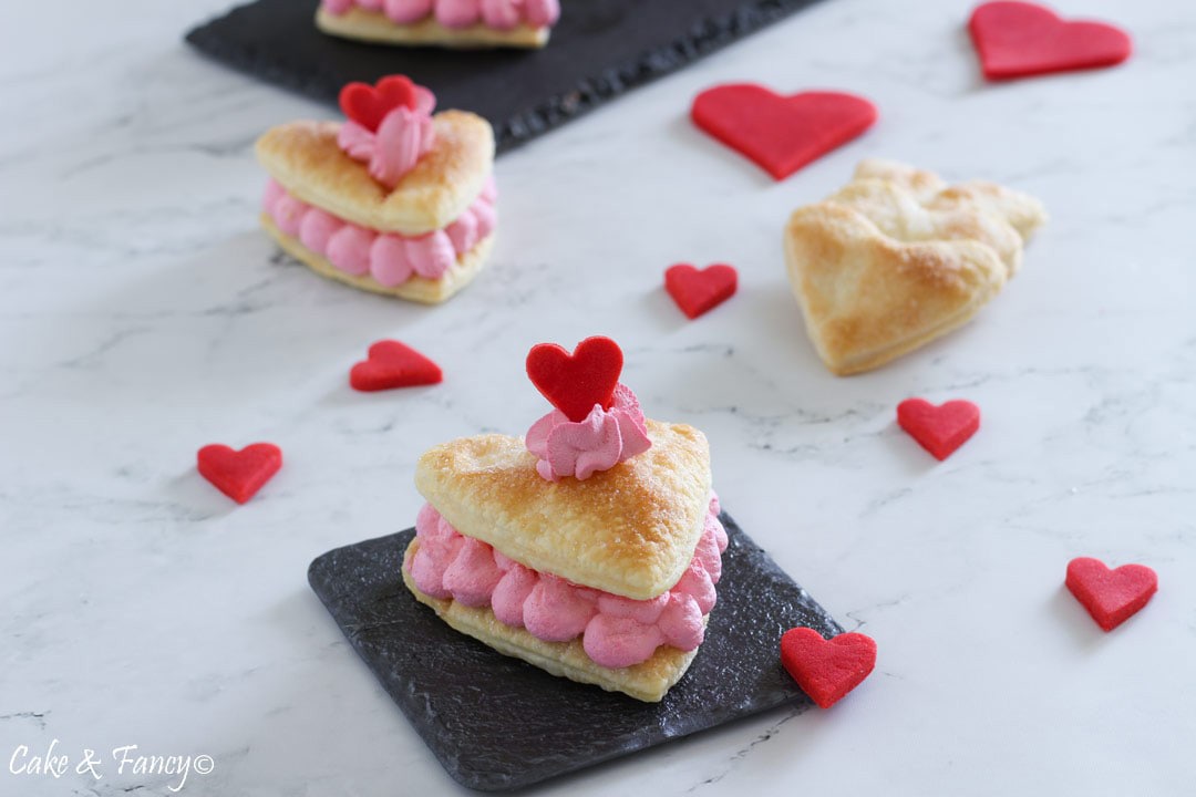 Sweet Puff Pastry Hearts