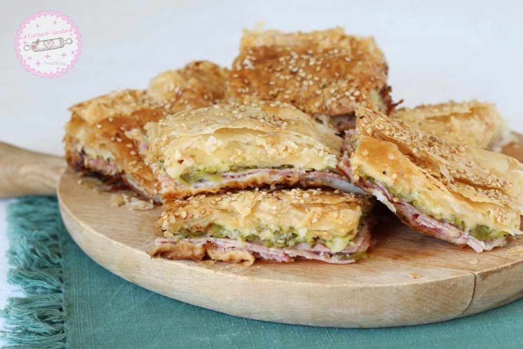 puff pastry pie with zucchini