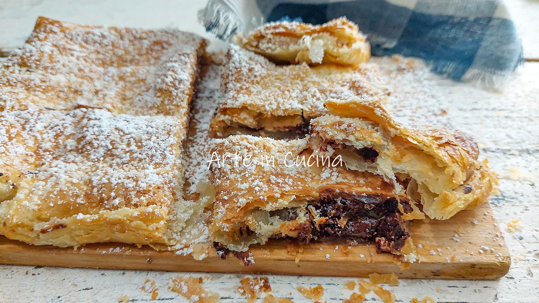 PUFF PASTRY QUILT with RICOTTA and CHOCOLATE