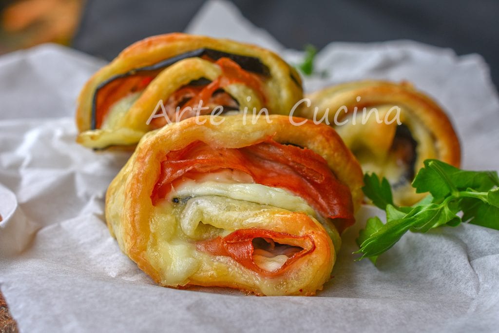 Puff Pastry Rolls with Eggplant