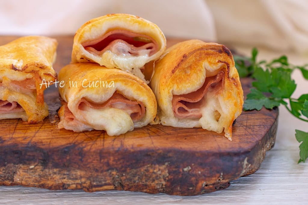 Puff Pastry Rolls with Mortadella and Provola