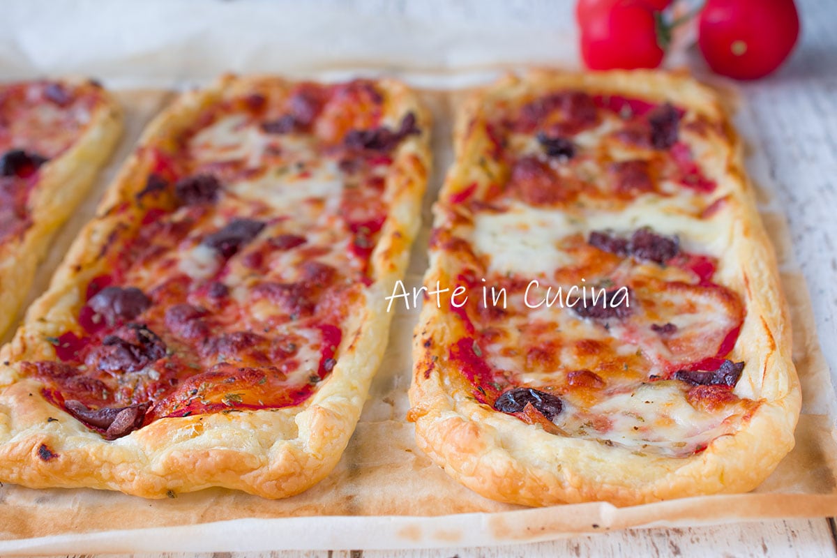 PUFF PASTRY TONGUES with Tomato and Olives