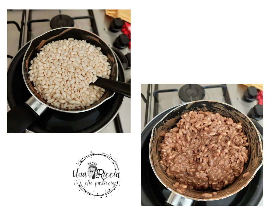 puffed rice chocolate bars mixture