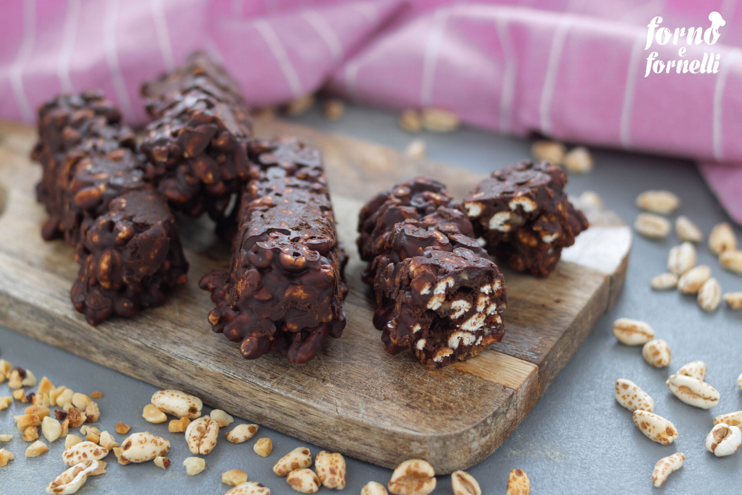 Puffed Spelt and Dark Chocolate Bars