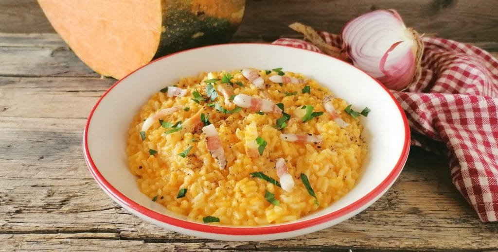 pumpkin and guanciale risotto