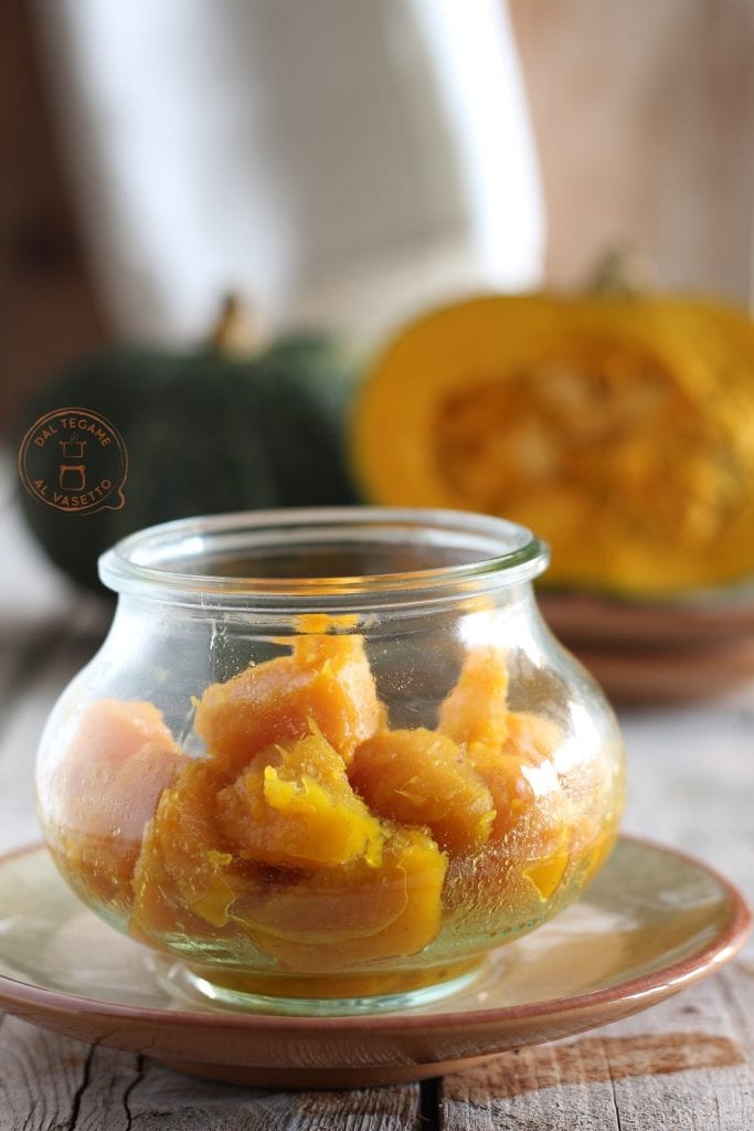pumpkin cooked in a jar using the microwave jar cooking technique