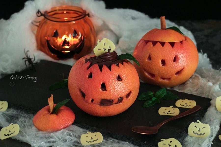 Pumpkin Grapefruit Dessert for Halloween