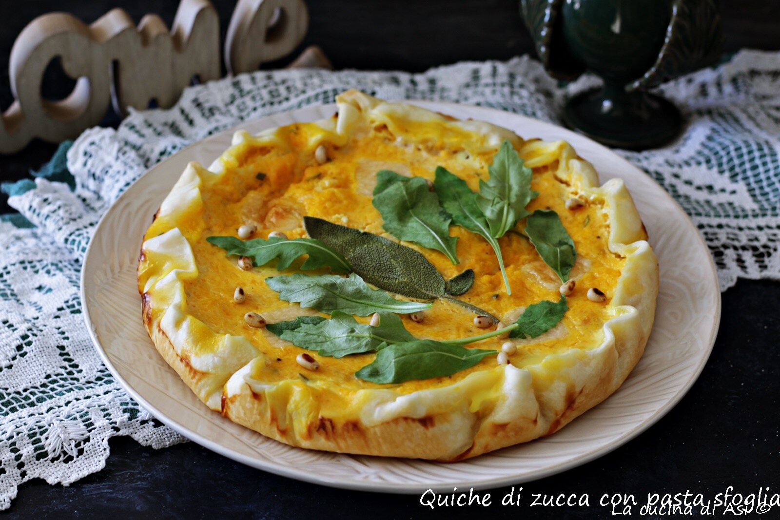 PUMPKIN QUICHE with puff pastry