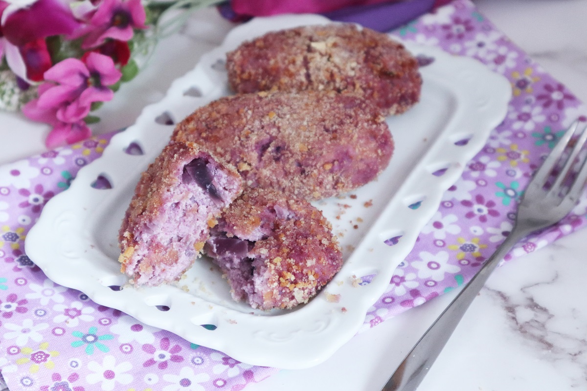 Purple Cabbage and Ricotta Meatballs in Air Fryer