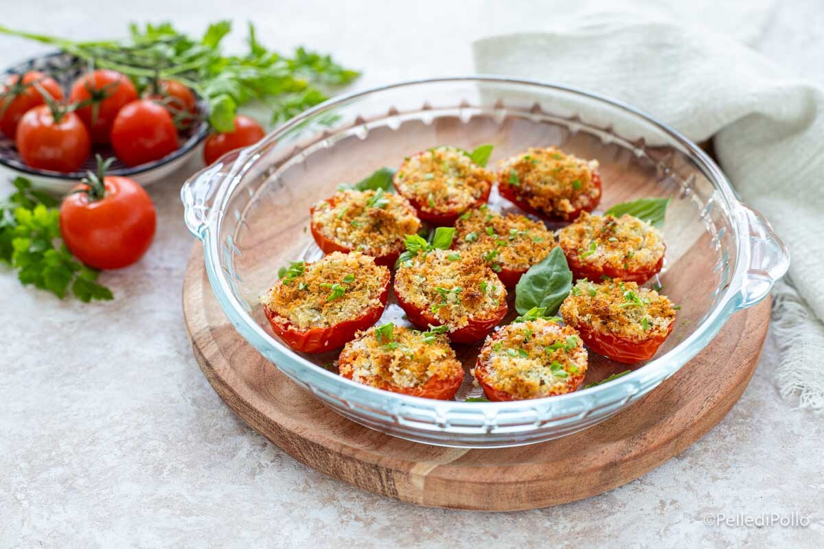 Quick Gratinated Tomatoes in Air Fryer