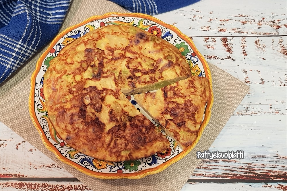 omelet with mixed cabbage tops