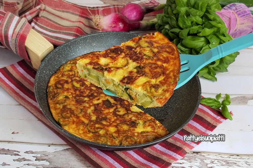 zucchini and tropea onion frittata