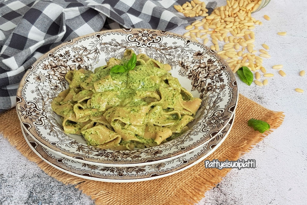crazy picàgge with pesto and ricotta