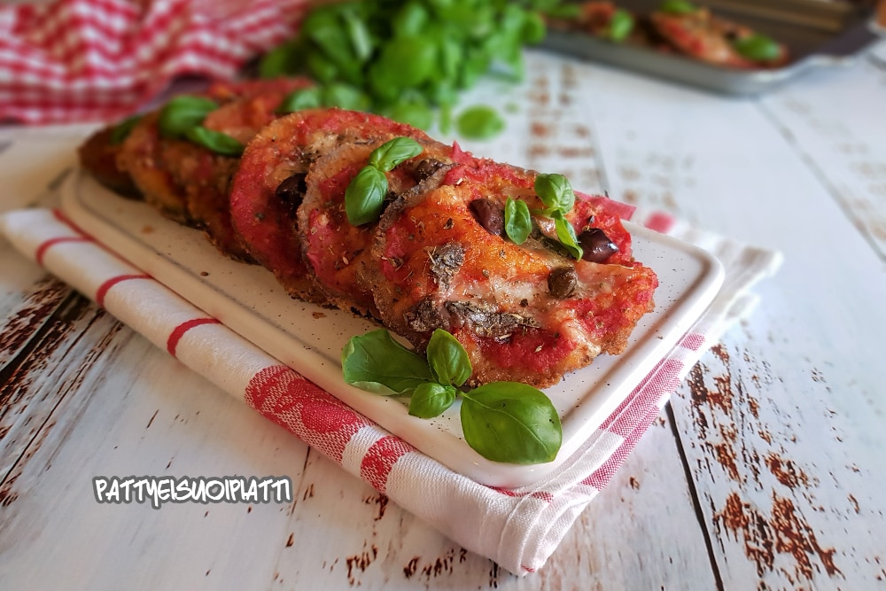 breaded eggplant mini pizzas