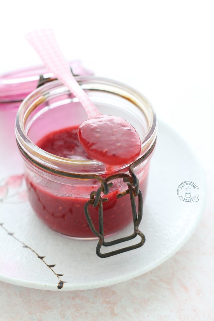 raspberries cooked in jar