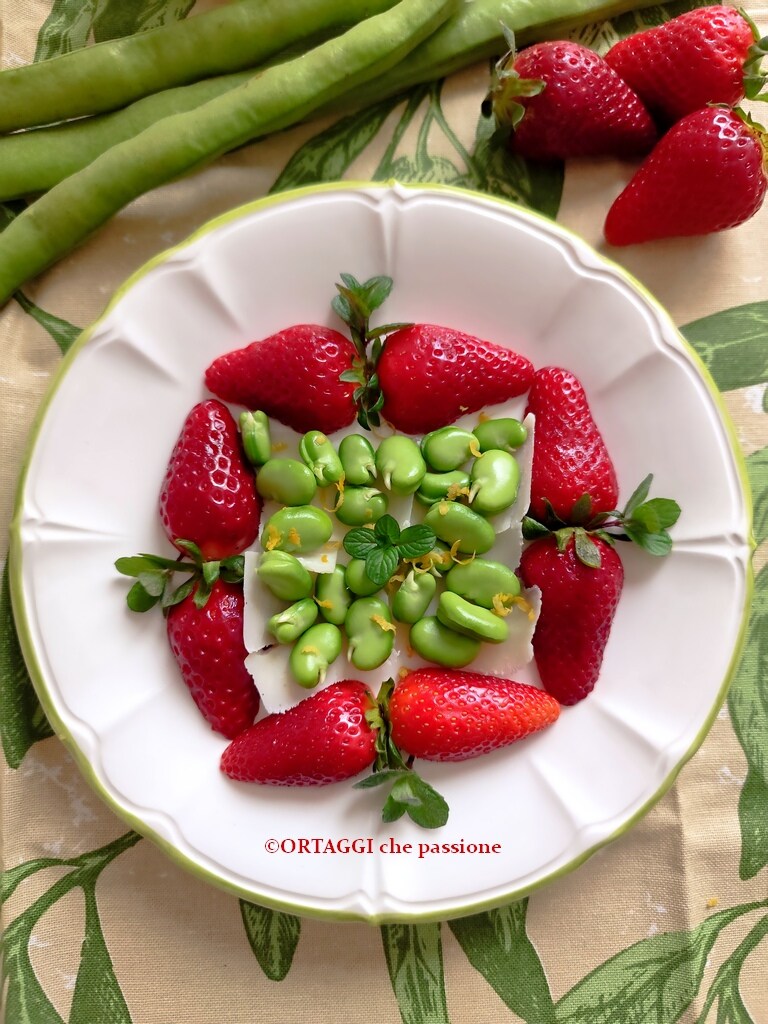 raw fava bean and mint salad