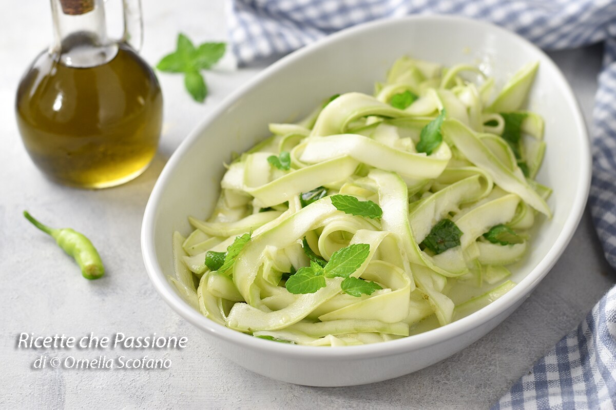 Raw Zucchini with Mint and Vinegar