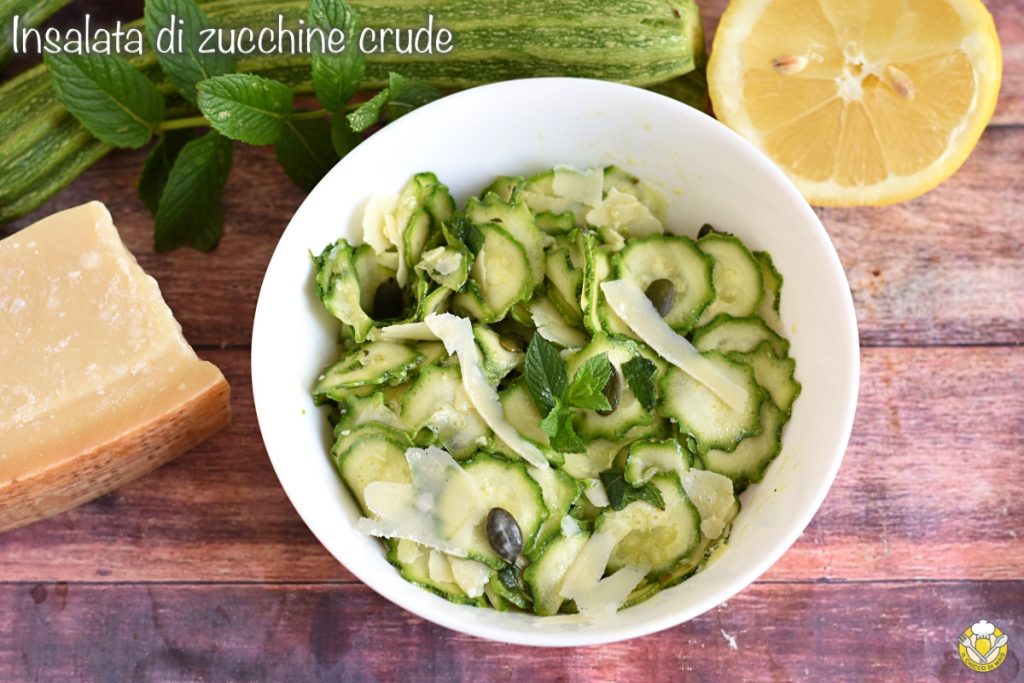 raw zucchini salad with lemon and grana light summer recipe cold dish marinated zucchini il chicco di mais