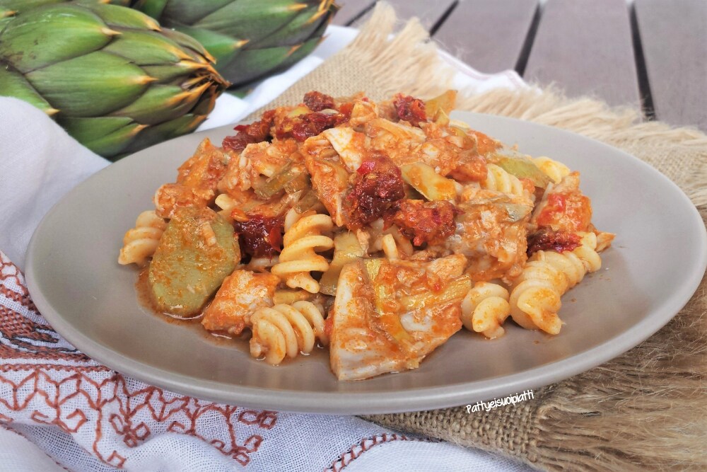 fusilli with artichokes perch
