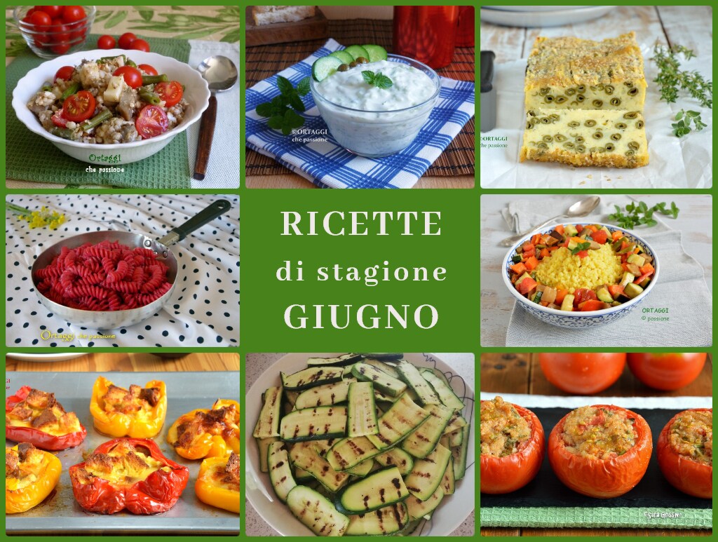 RECIPES with Seasonal Vegetables in JUNE