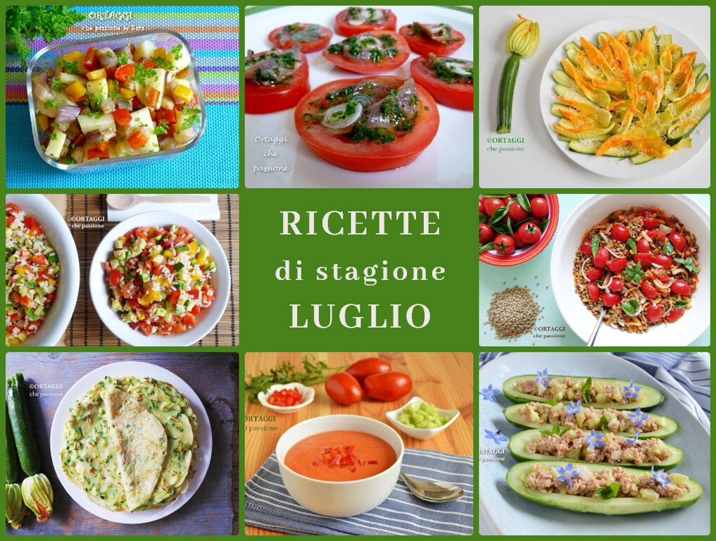 RECIPES with Seasonal Vegetables of JULY