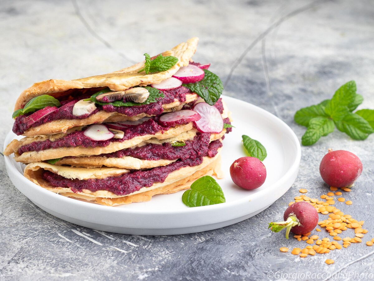 Red Lentil Crepes Recipe with Only Two Ingredients