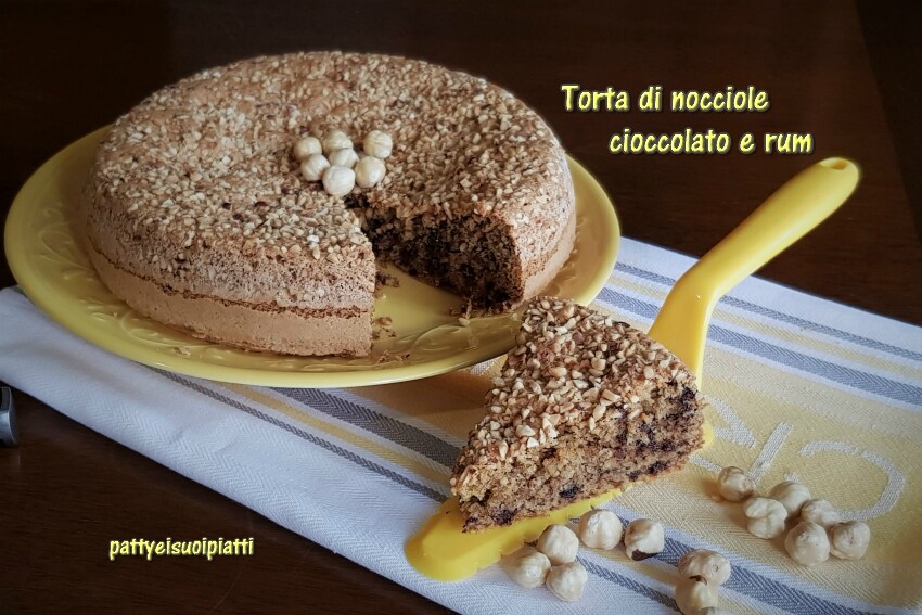 hazelnut chocolate and rum cake