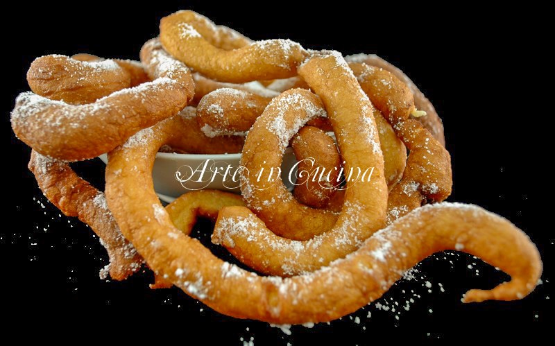 Riccioli easy and quick Carnival sweet recipe vickyart cooking art