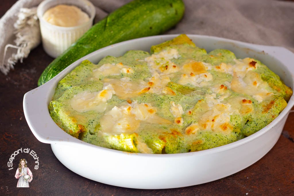 Baked Pasta with Zucchini and Smoked Burrata