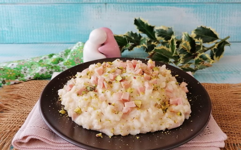mortadella and burrata risotto