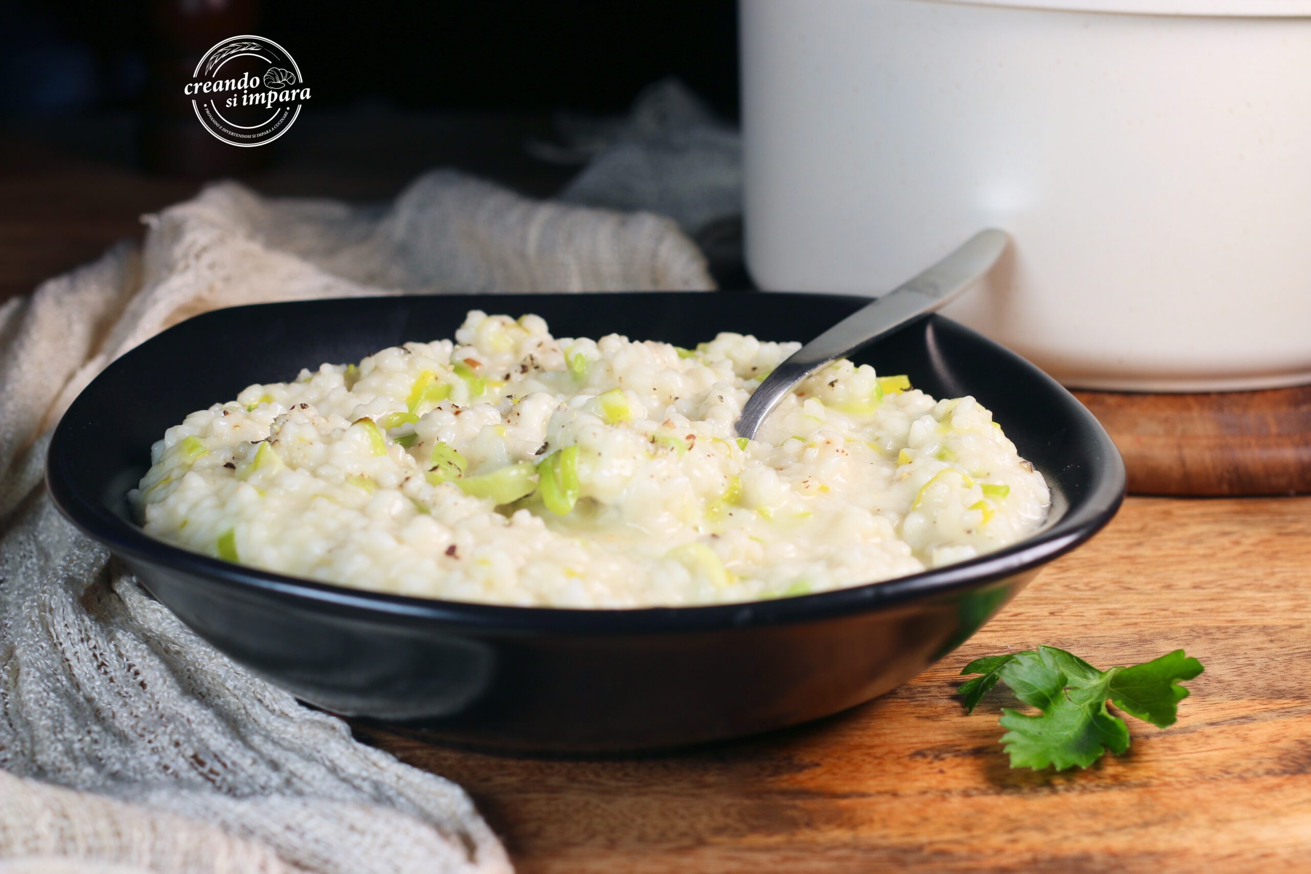 Risotto with Leeks and Stracchino