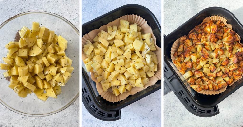 roast potatoes with air fryer steps