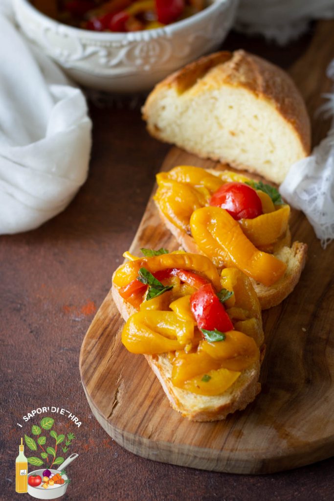 Roasted Peppers Peeled and Seasoned Tarantina Style