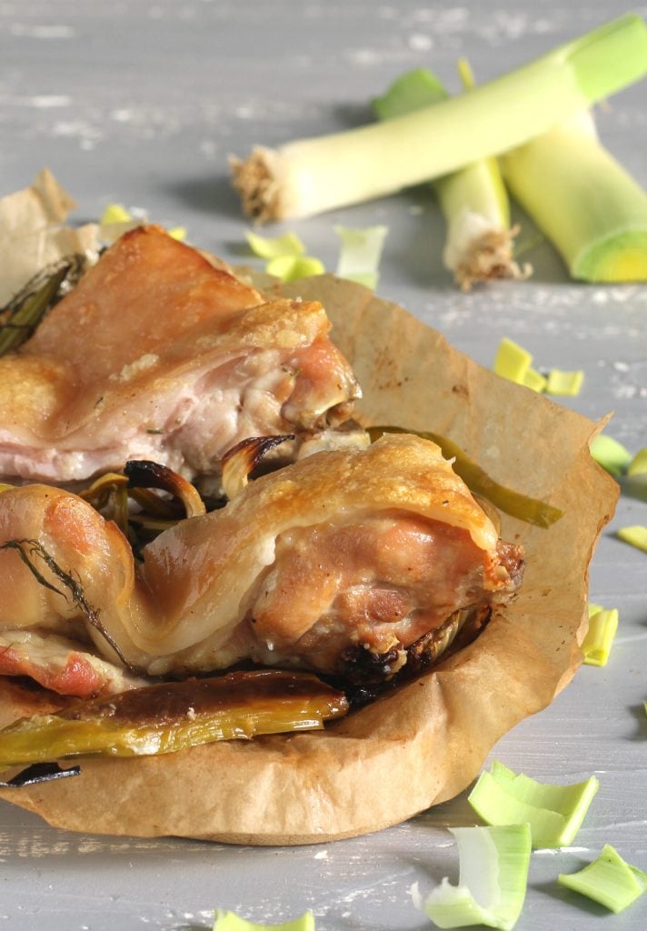 Roasted Suckling Pig with Leeks and Fennel