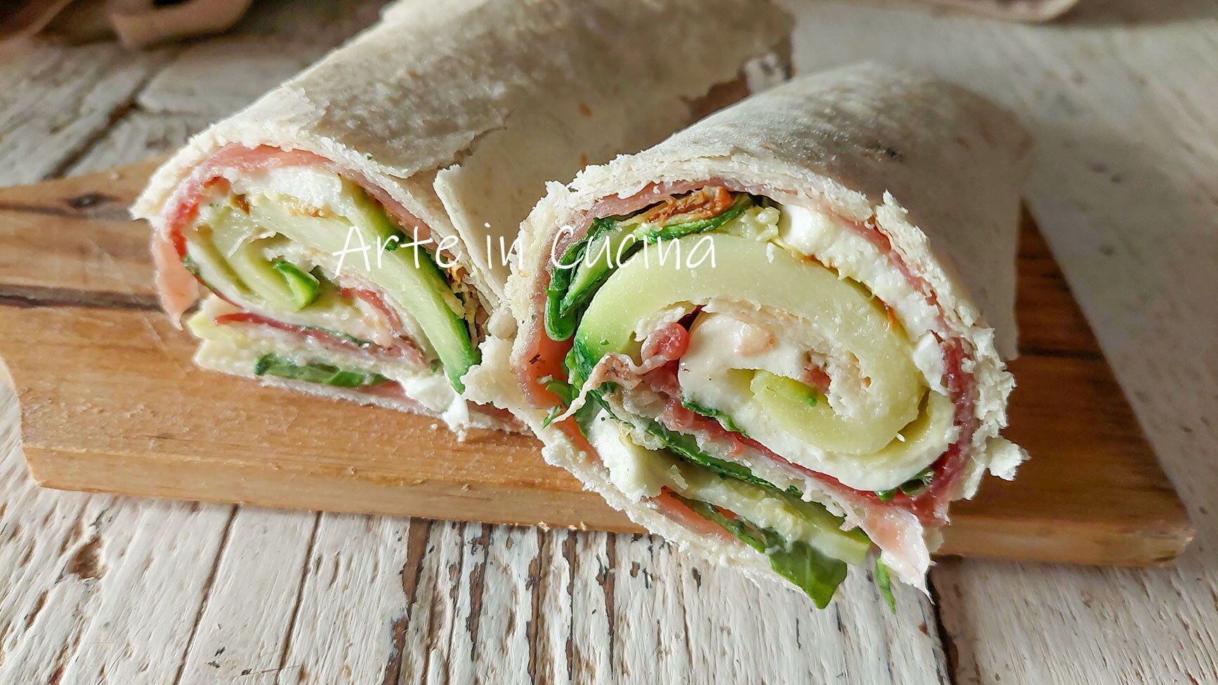 ROLLED PIADINA WITH ZUCCHINI and speck