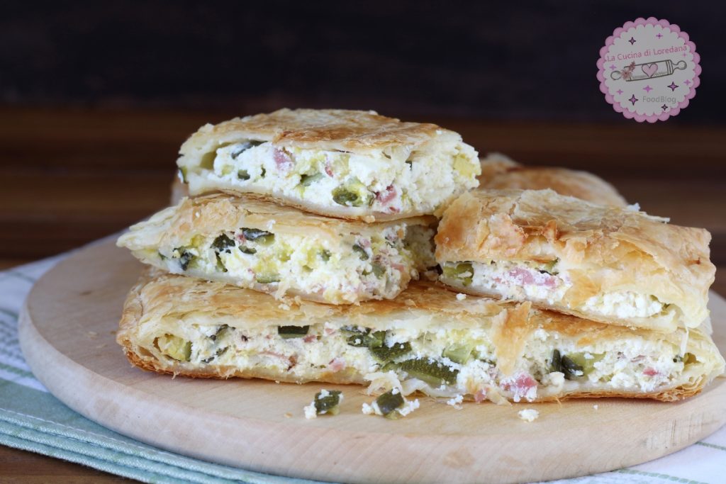 rustic pie with zucchini and ricotta