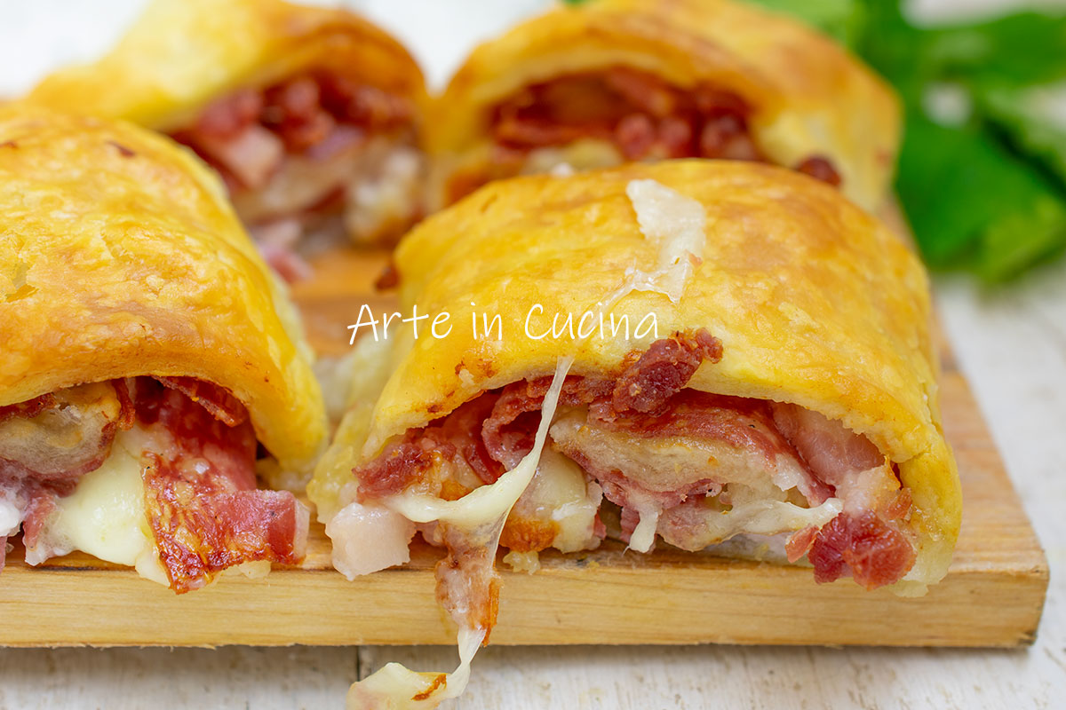 Rustic Puff Pastry Rolls with Salami