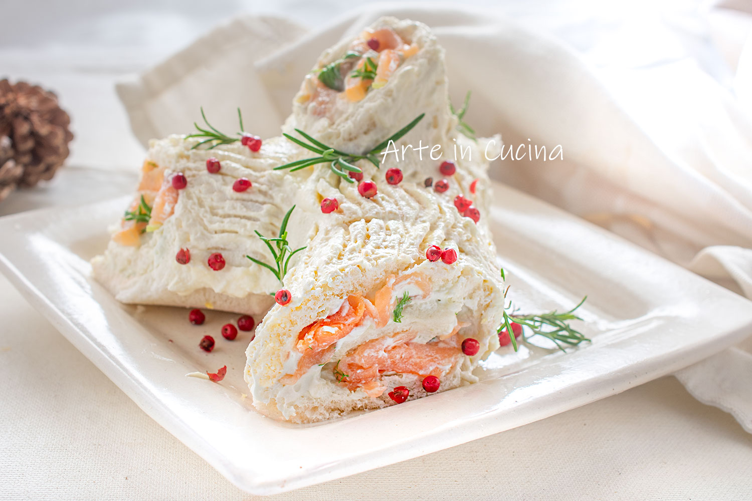 Salmon and Ricotta Log Appetizer
