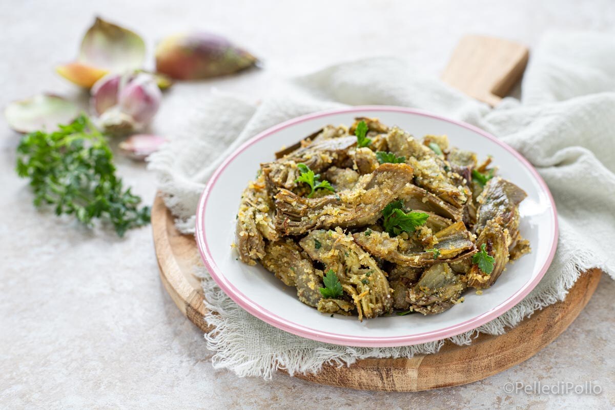 Sandy Artichokes in Pan