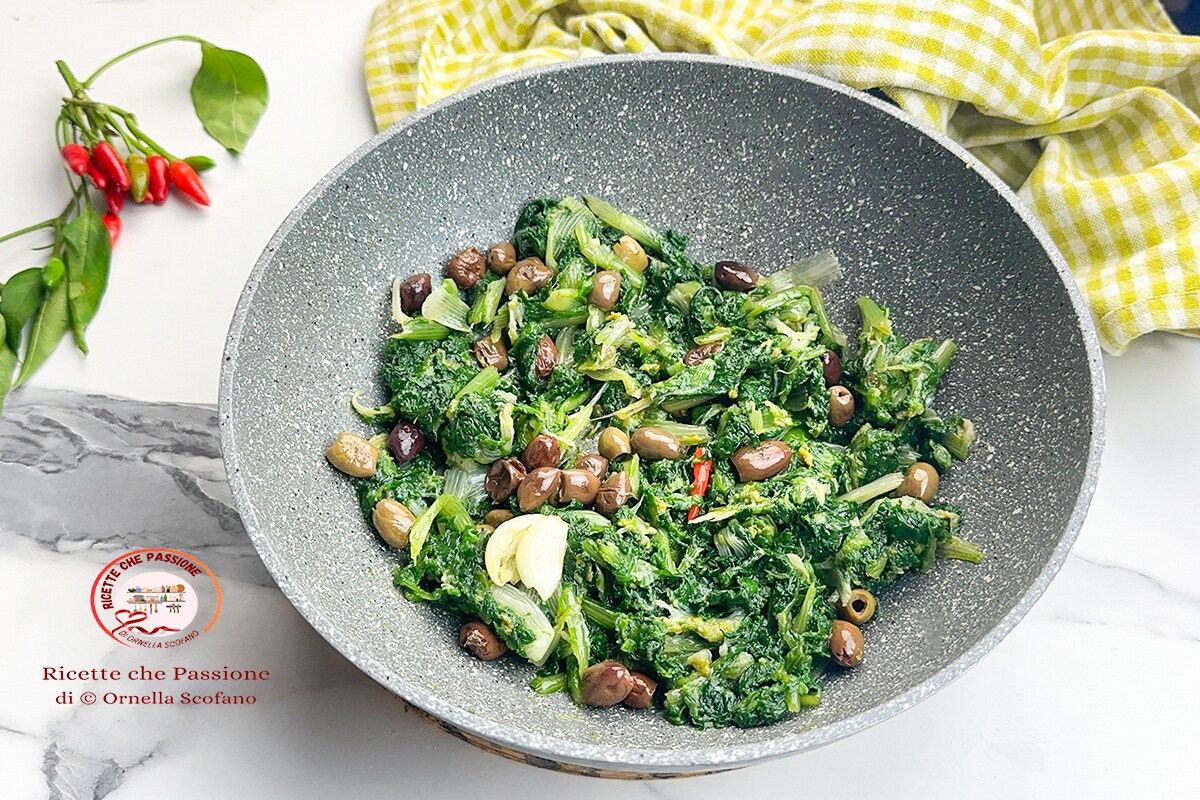 Sautéed Escarole with Olives