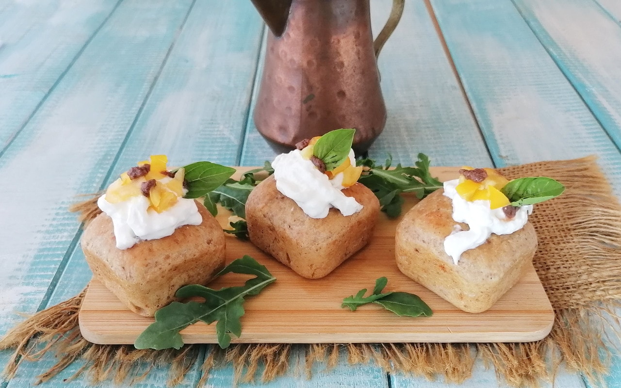 SAVORY MUFFINS with olive pâté