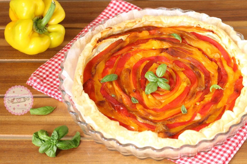 savory pie with peppers