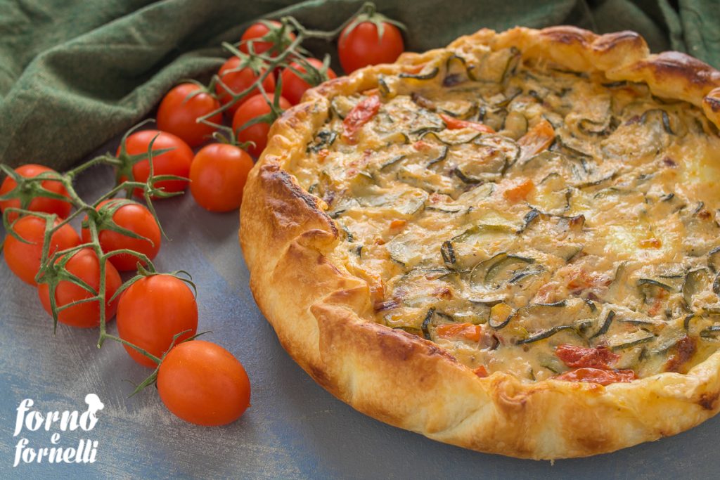 savory pie with zucchini and mascarpone