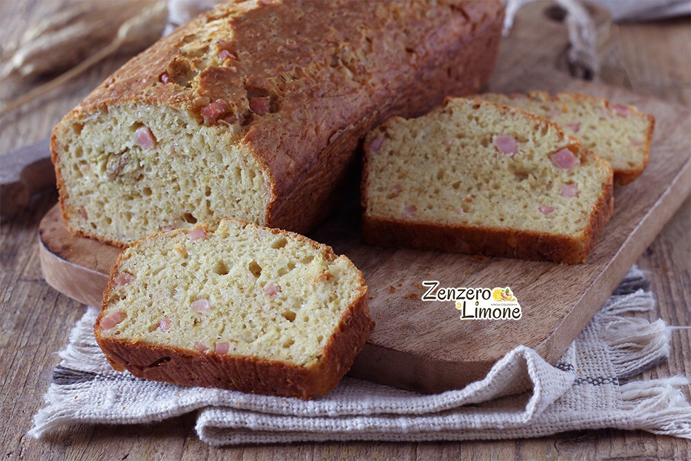 savory plumcake with ham