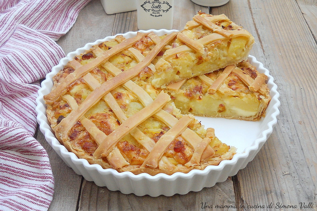 Savory Tart with Leeks, Potatoes and Bacon