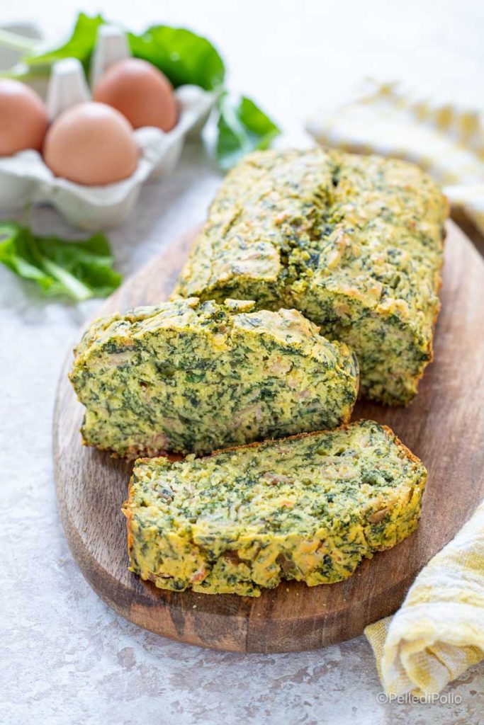 corn flour cake with chard