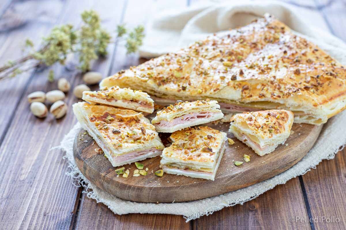 Savory Pie with Mortadella and Pistachios