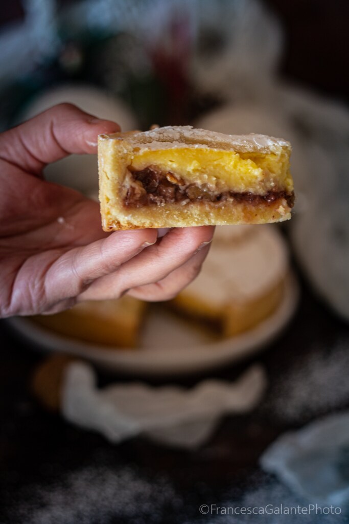 Custard, Walnut, and Jam Tart