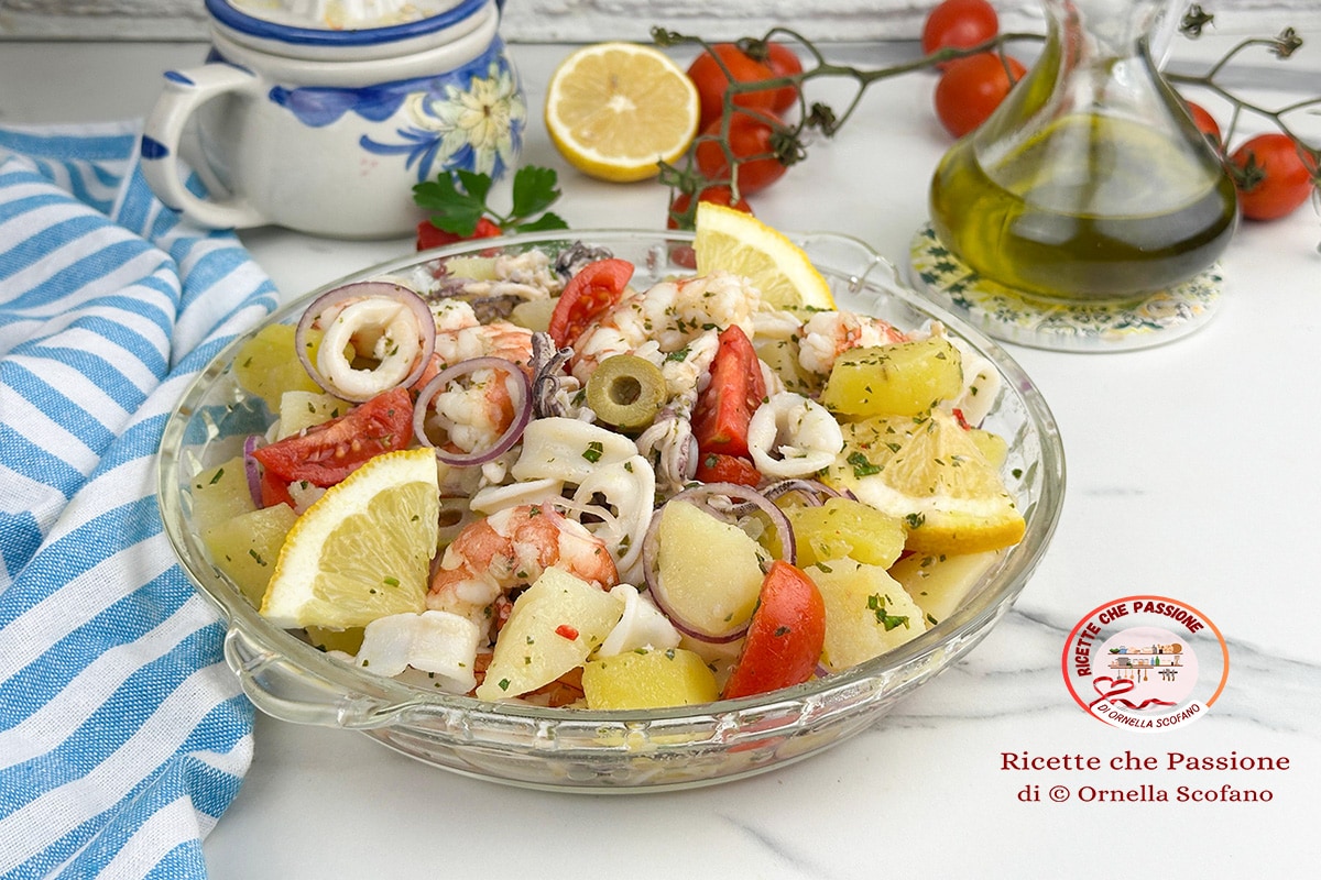 Shrimp and Squid Salad with Potatoes